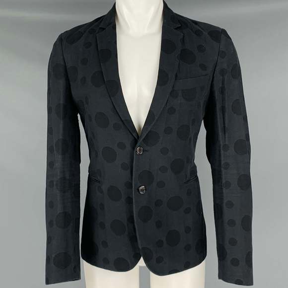 PS by PAUL SMITH Black Polka Dot Cotton Viscose Sport Coat - Picture 1 of 11